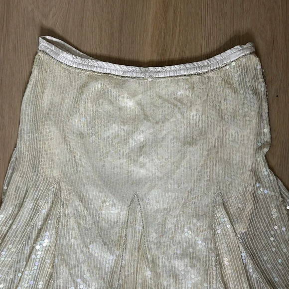 VINTAGE Marquis By Randall Cosco 100% Silk Sequin Skirt and Top - Picture 10 of 15